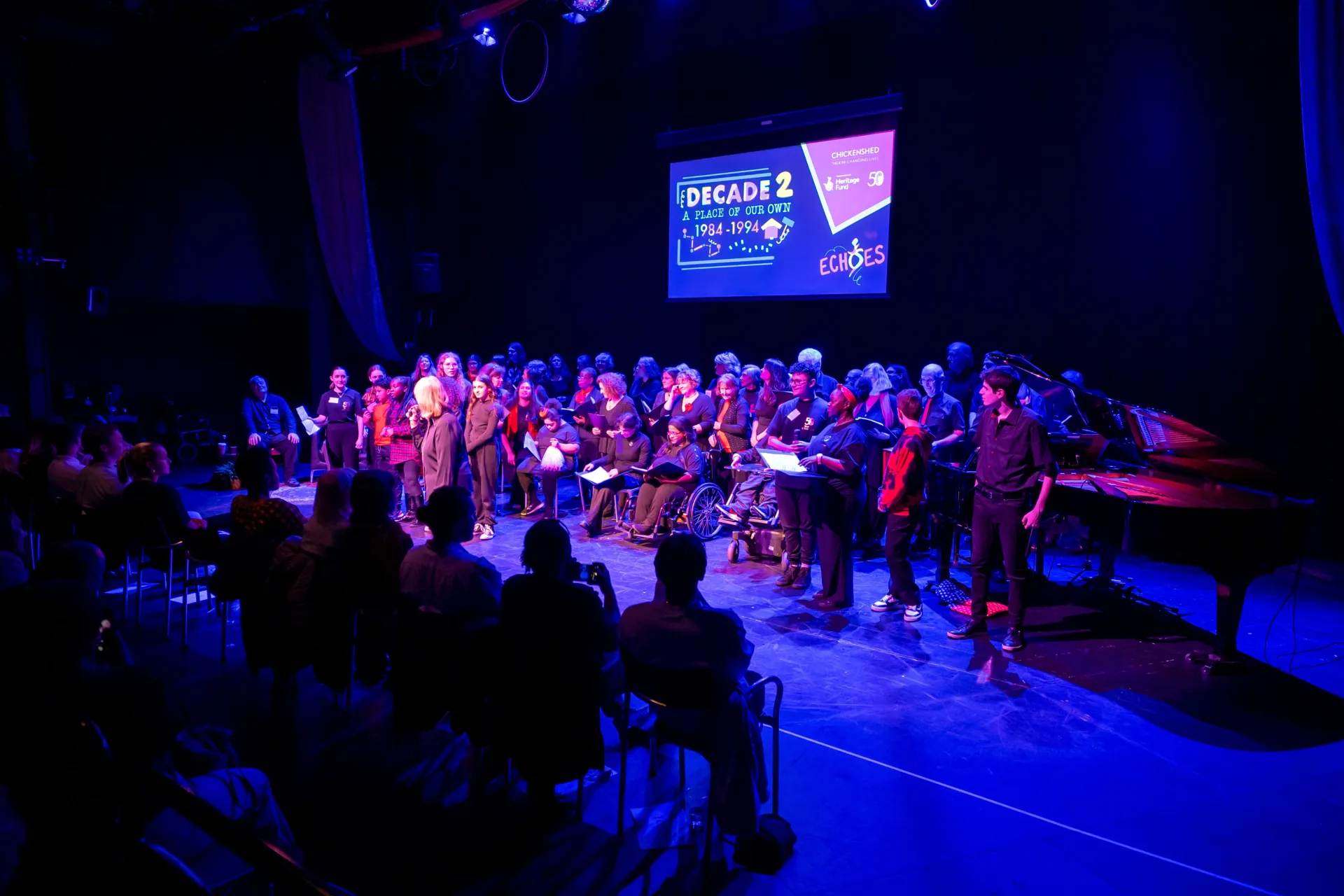 Chickenshed's community choir singing at the Place of Our Own event