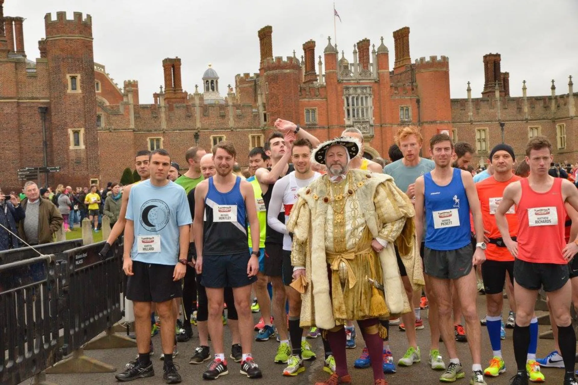 Runners at the start of the Hampton Court Palace Half Marathon